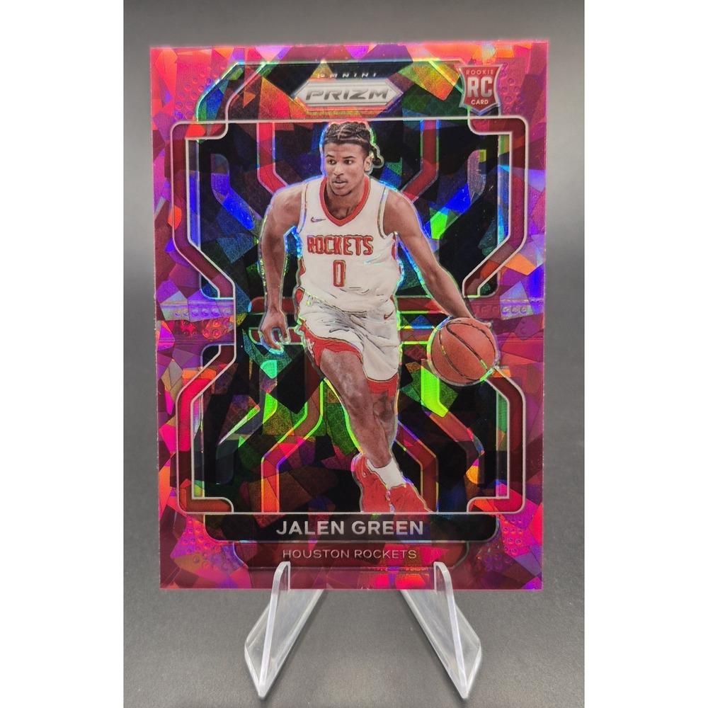 2021-22 Panini Prizm Jalen Green 306 Jalen Green Pink Ice Prizm RC Rockets